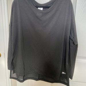 Reebok coverup/black long sleeve shirt